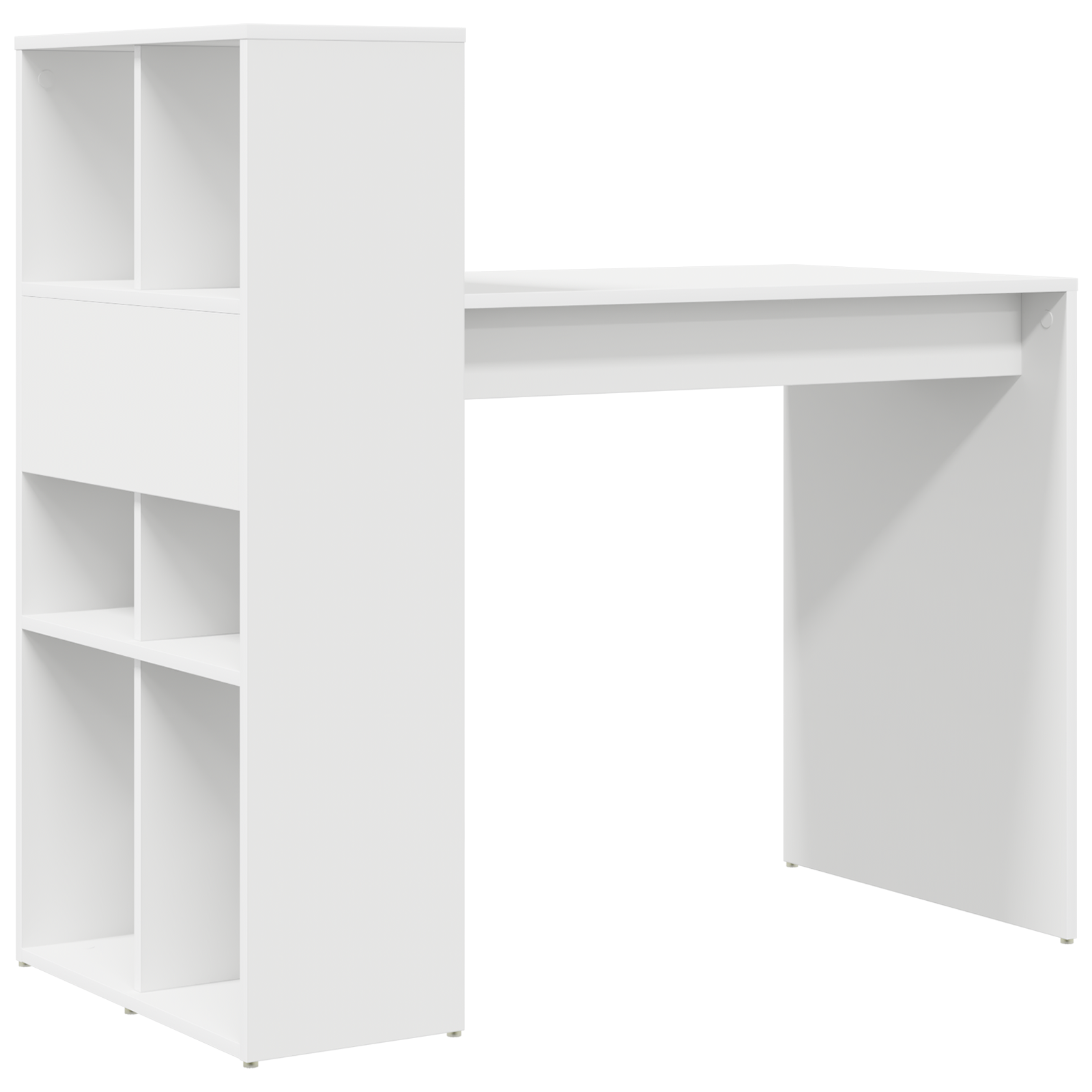 Writing Desk White Engineered Wood Medium Storage Writing Desk - Image 6