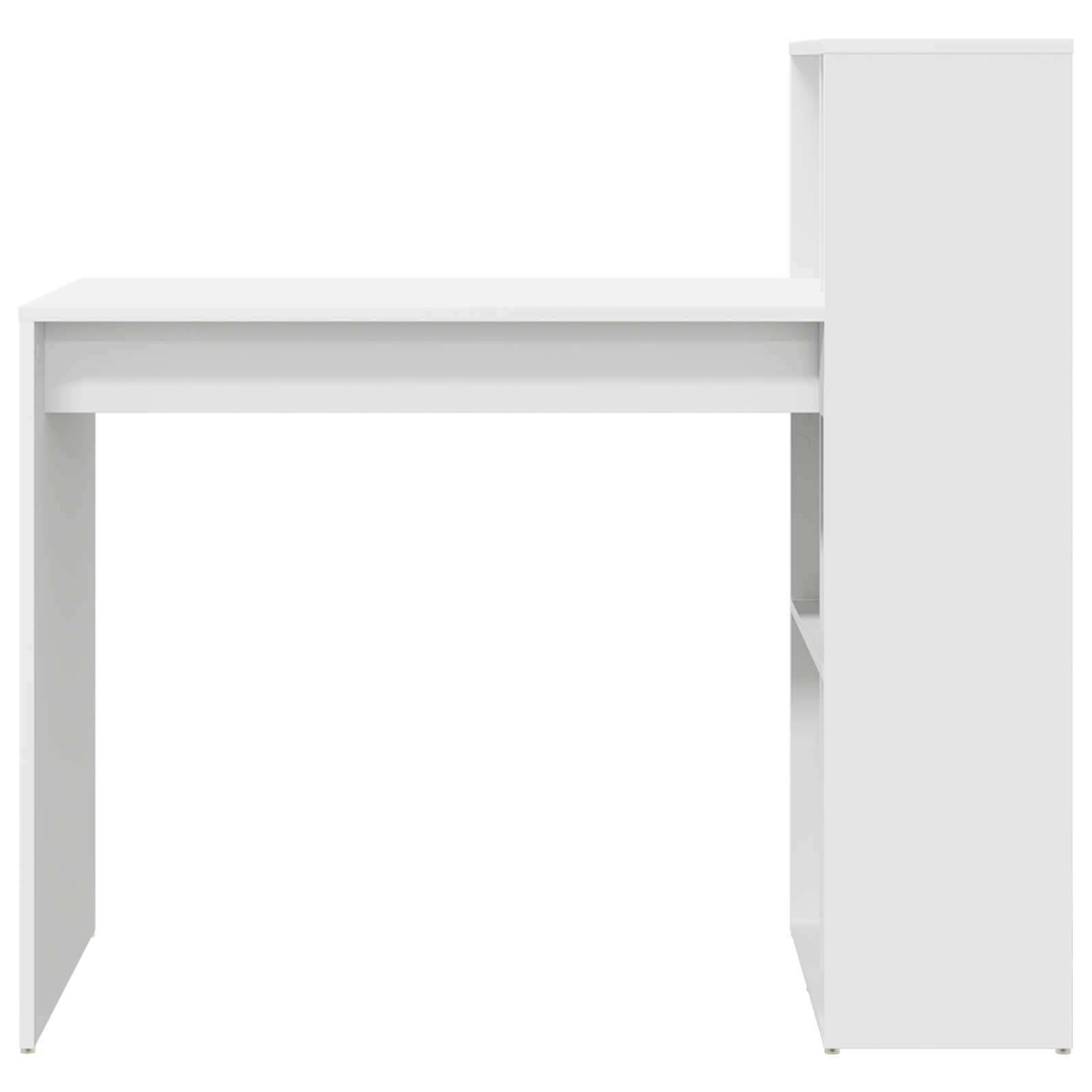 Writing Desk White Engineered Wood Medium Storage Writing Desk - Image 4