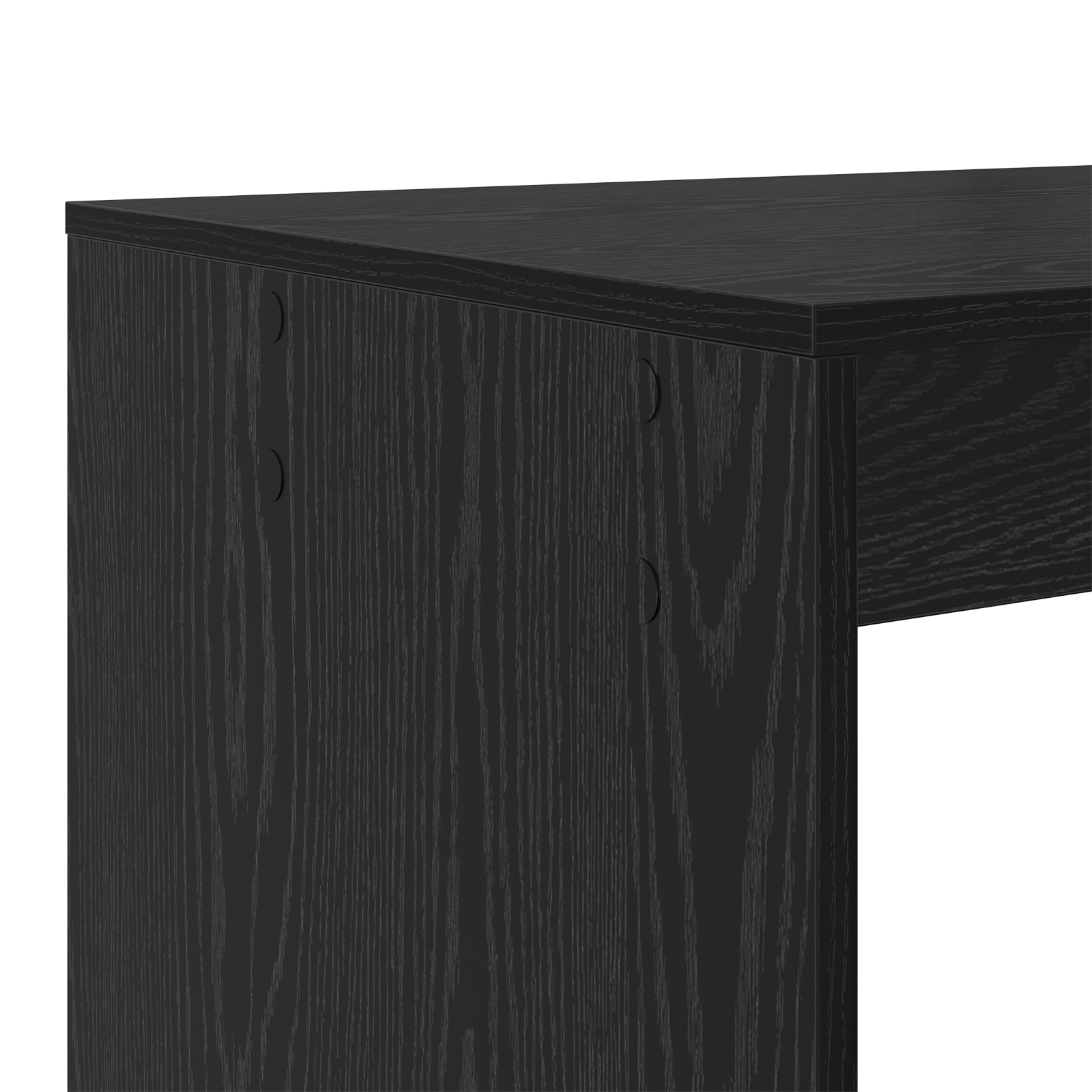 Writing Desk Black oak Particle board Small Storage - Image 7