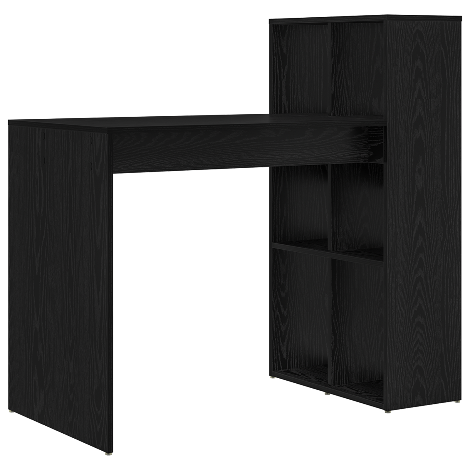 Writing Desk Black oak Particle board Small Storage - Image 2