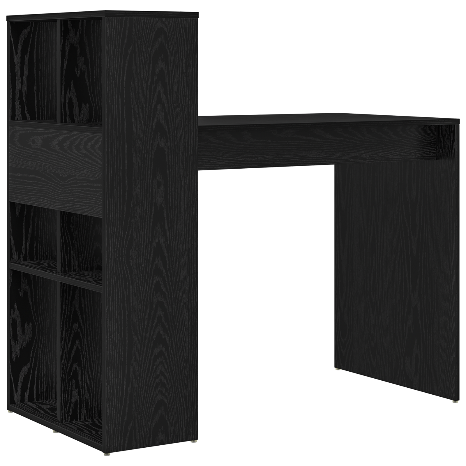 Writing Desk Black oak Particle board Small Storage - Image 6