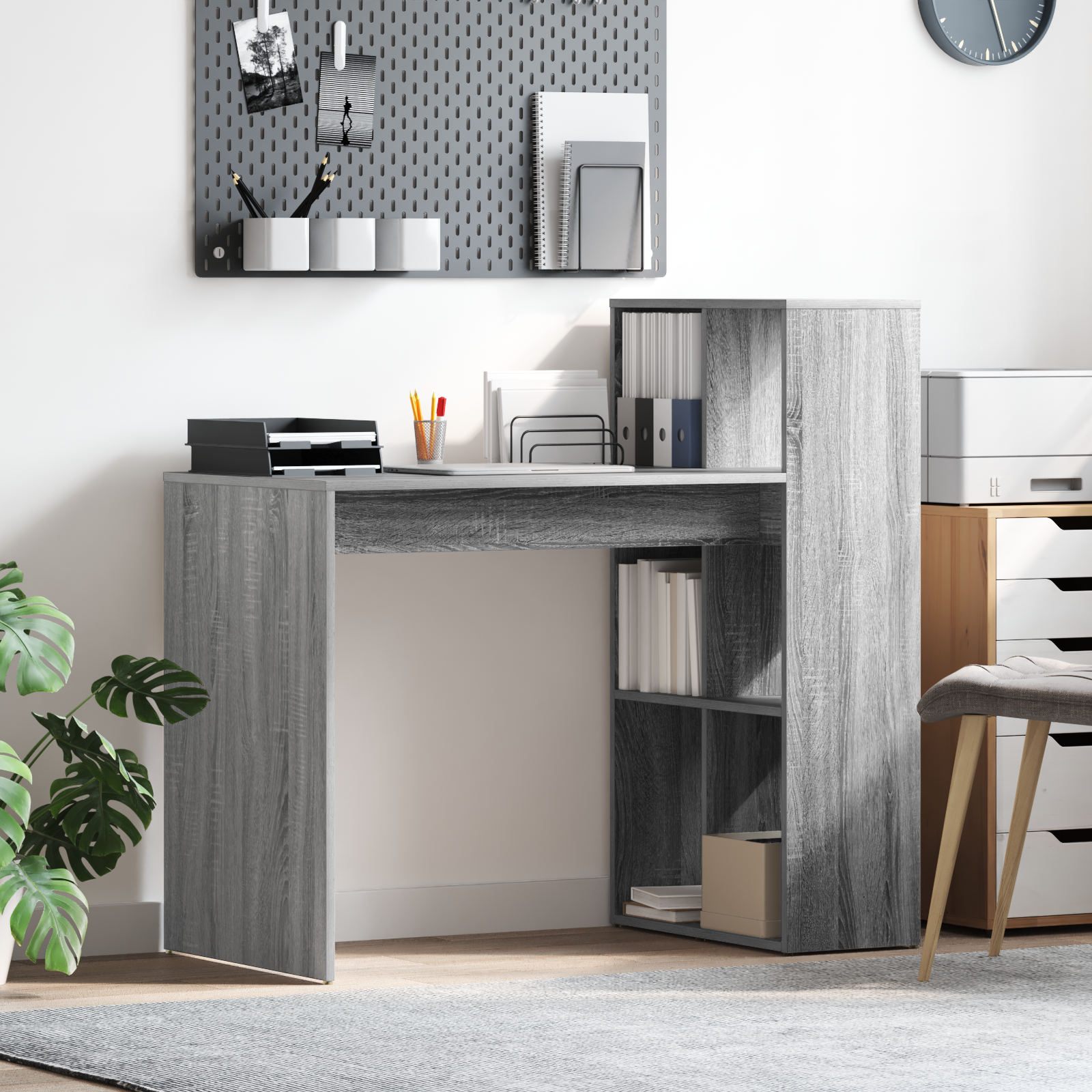Writing Desk Grey Sonoma Engineered wood, laminate Medium