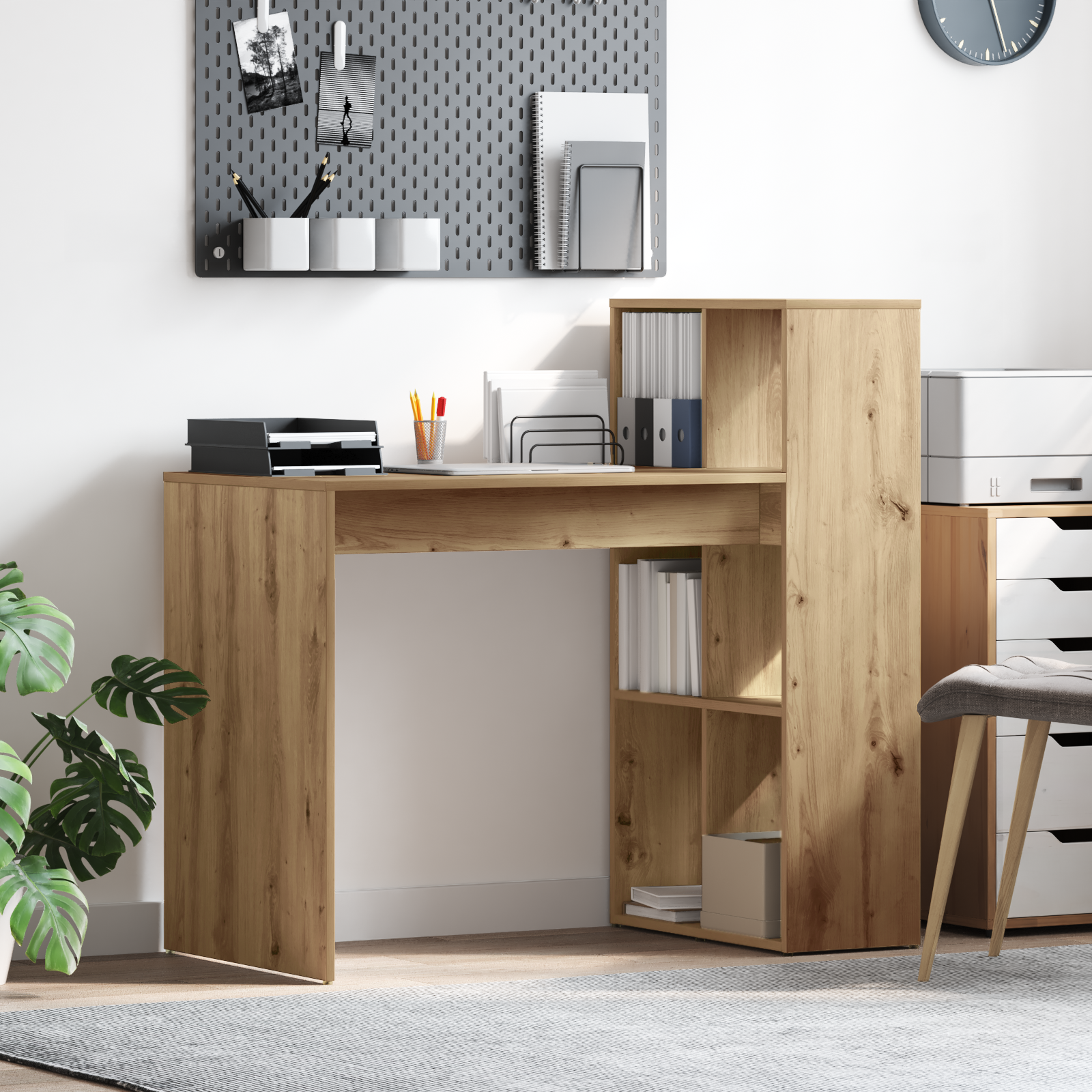 Writing Desk Artisan Oak Particle board Medium Writing Desk