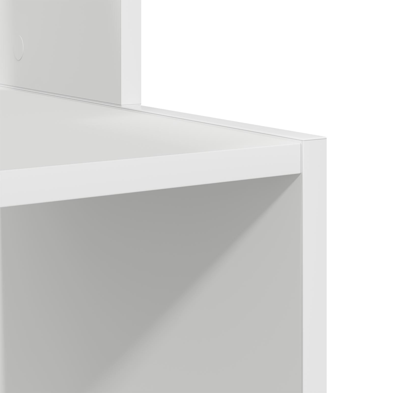 White Computer Desk White Chipboard Standard Storage - Image 8