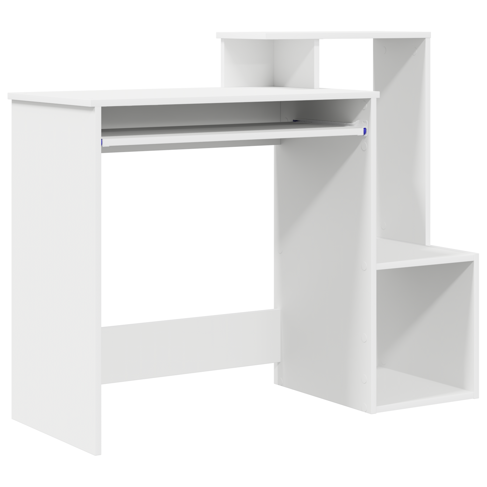 White Computer Desk White Chipboard Standard Storage - Image 2