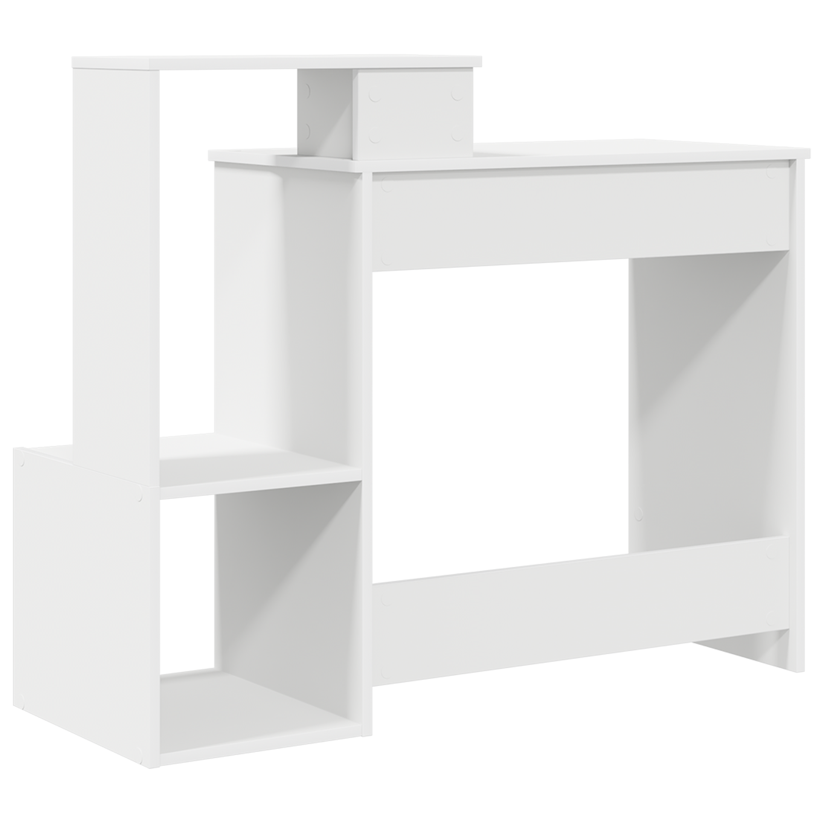 White Computer Desk White Chipboard Standard Storage - Image 7