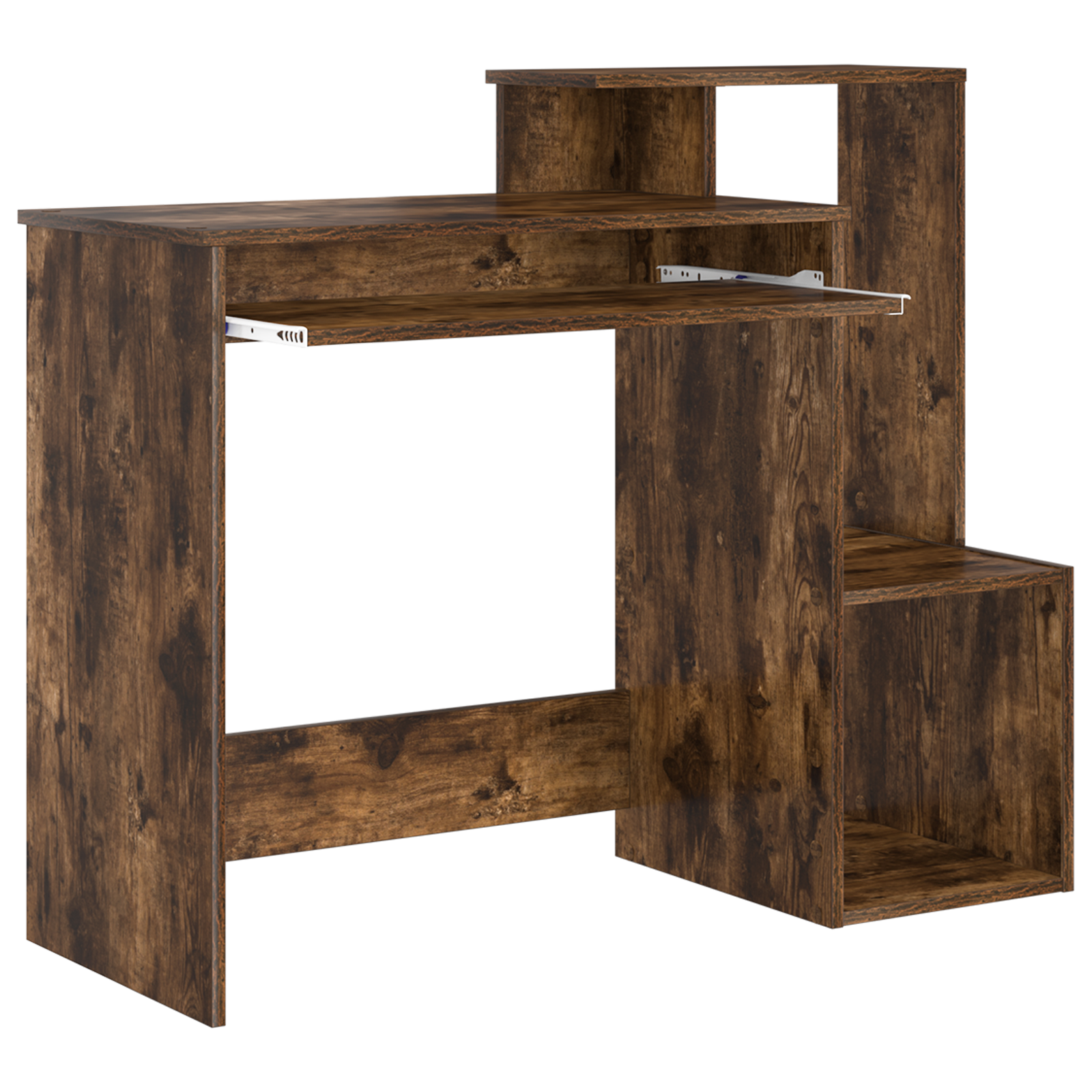 Smoked Oak Computer Desk Smoked oak Engineered wood Standard - Image 4