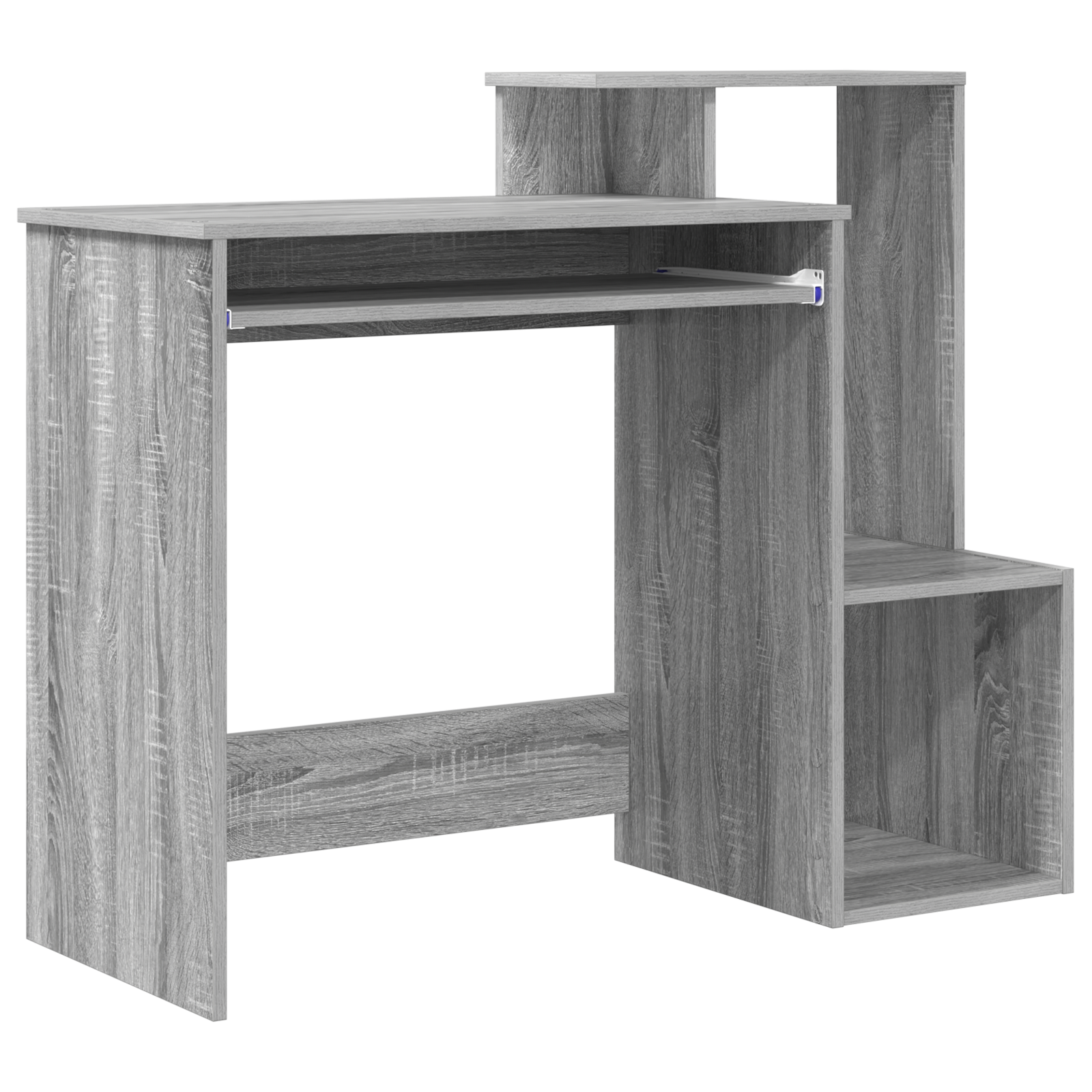 Grey Computer Desk Grey Sonoma Engineered Wood Medium - Image 2