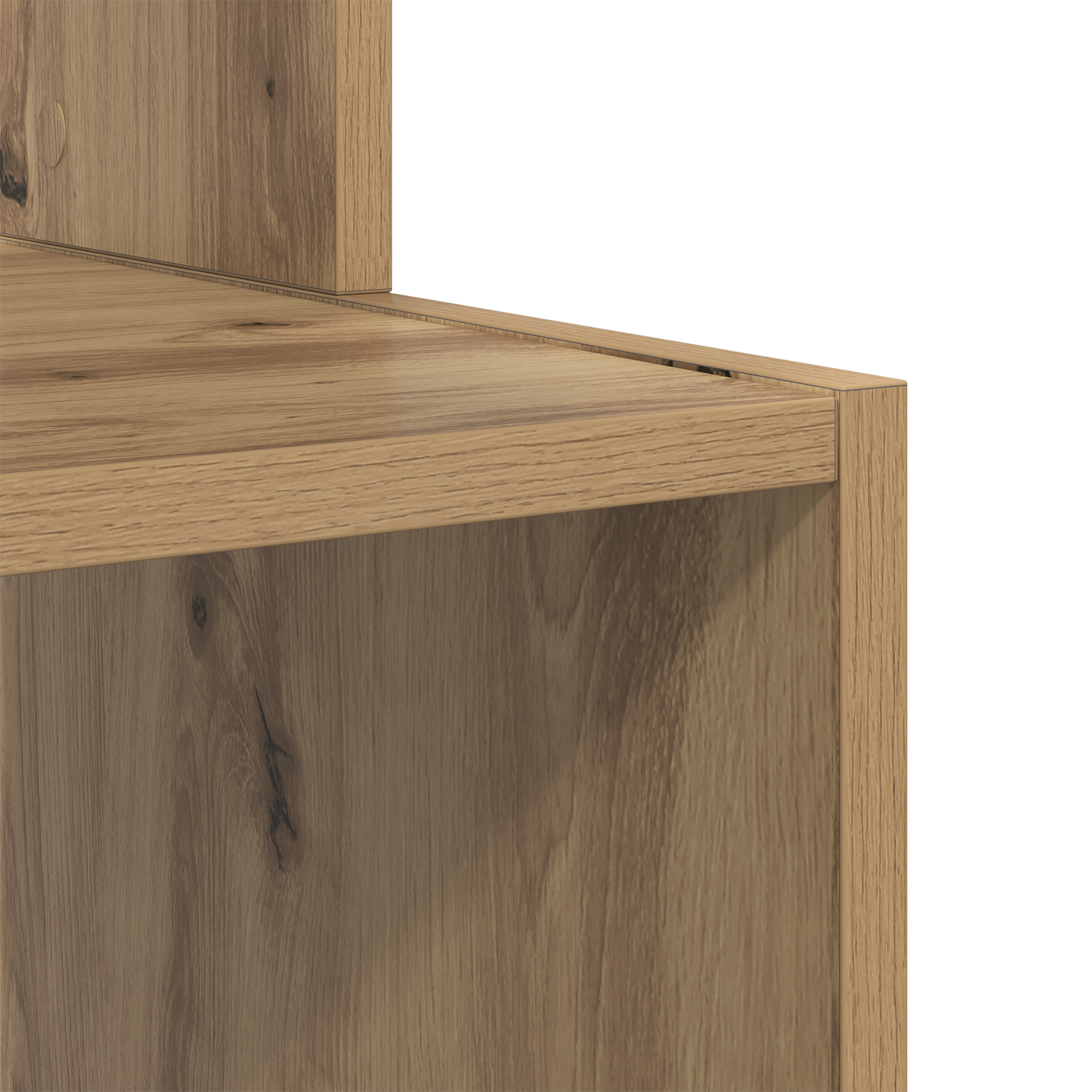 Oak Computer Desk Artisan Oak Particle board Medium Storage - Image 8