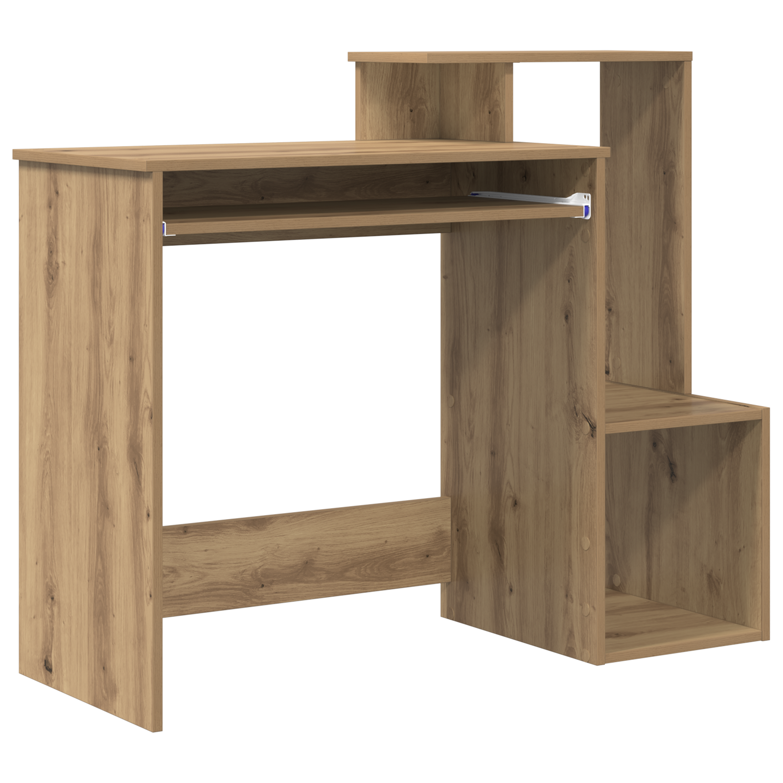 Oak Computer Desk Artisan Oak Particle board Medium Storage - Image 2