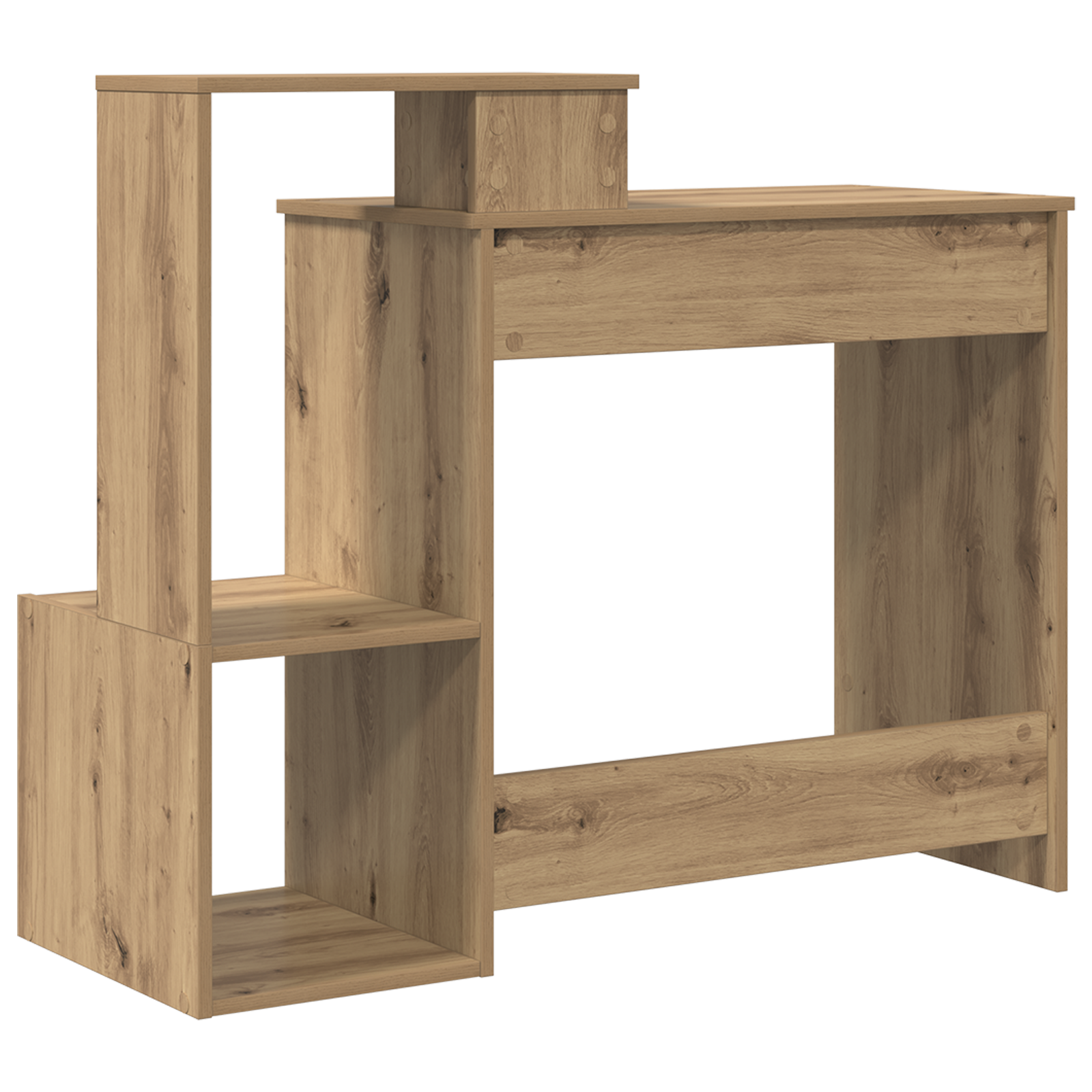 Oak Computer Desk Artisan Oak Particle board Medium Storage - Image 7