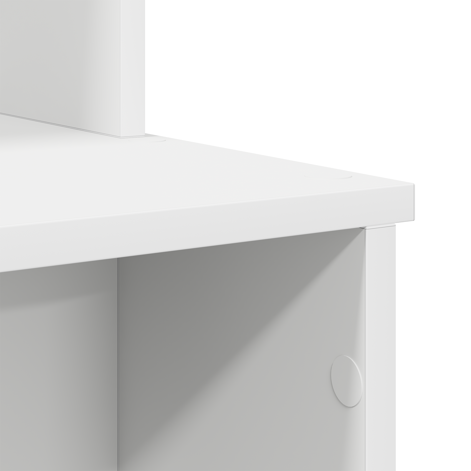 Desk with Storage White 120.5x44x88.5 cm Engineered Wood - Image 8
