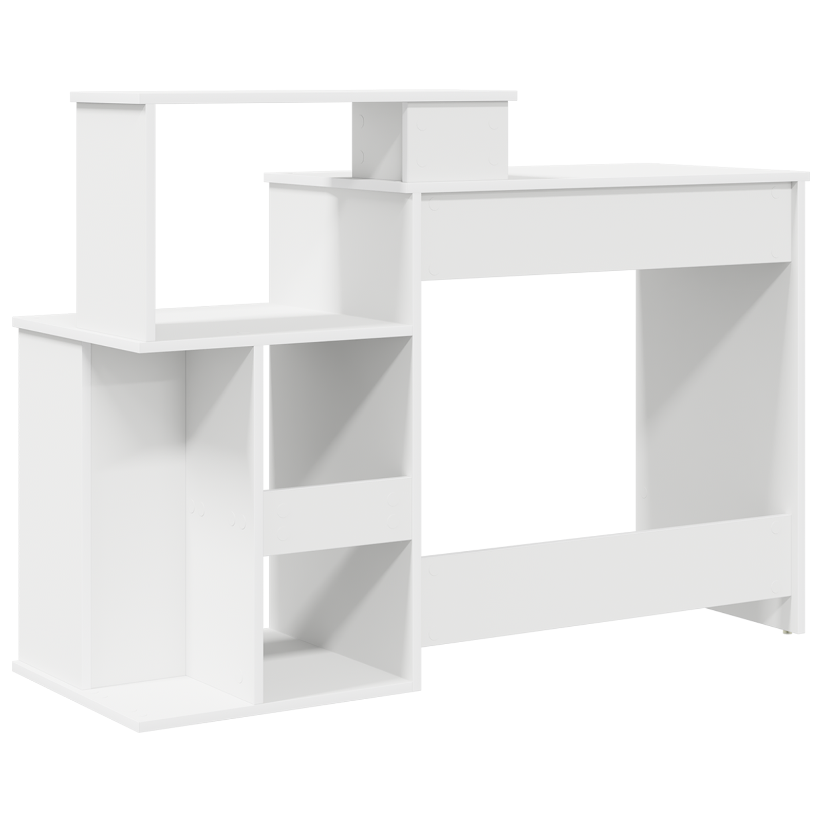 Desk with Storage White 120.5x44x88.5 cm Engineered Wood - Image 7