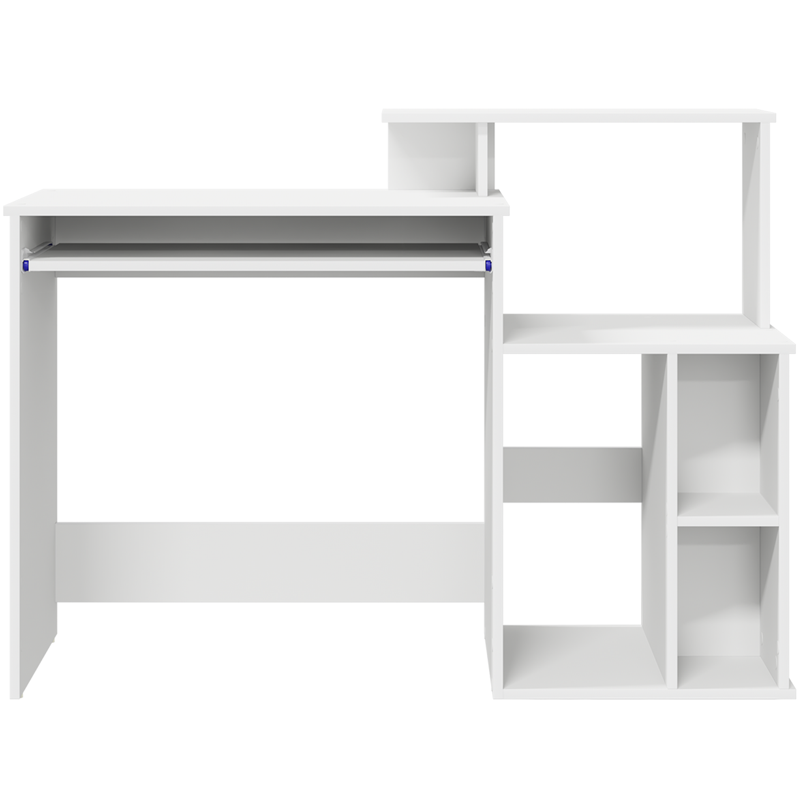 Desk with Storage White 120.5x44x88.5 cm Engineered Wood - Image 5
