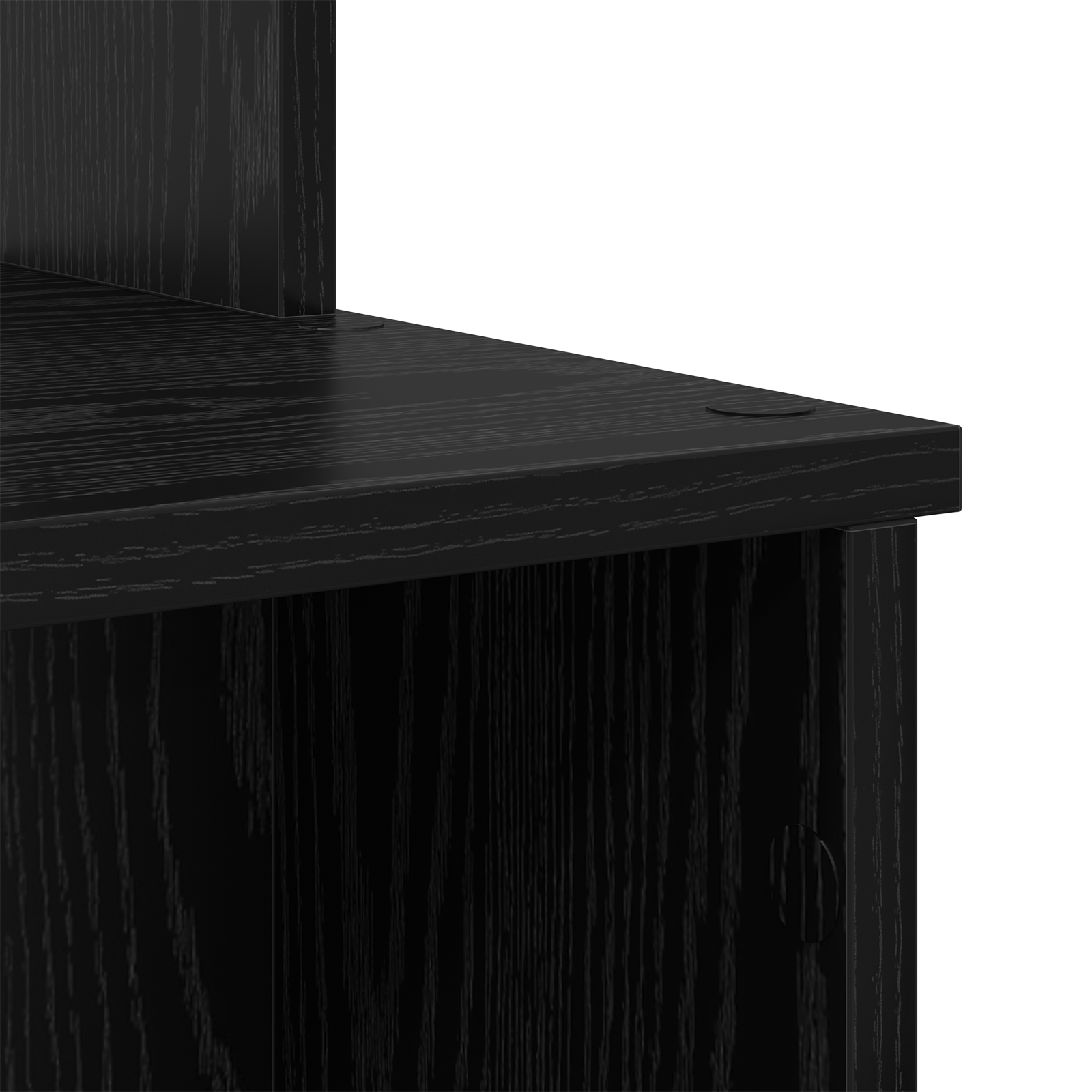 Desk with Storage Black Oak 120.5x44x88.5 cm Engineered Wood - Image 8