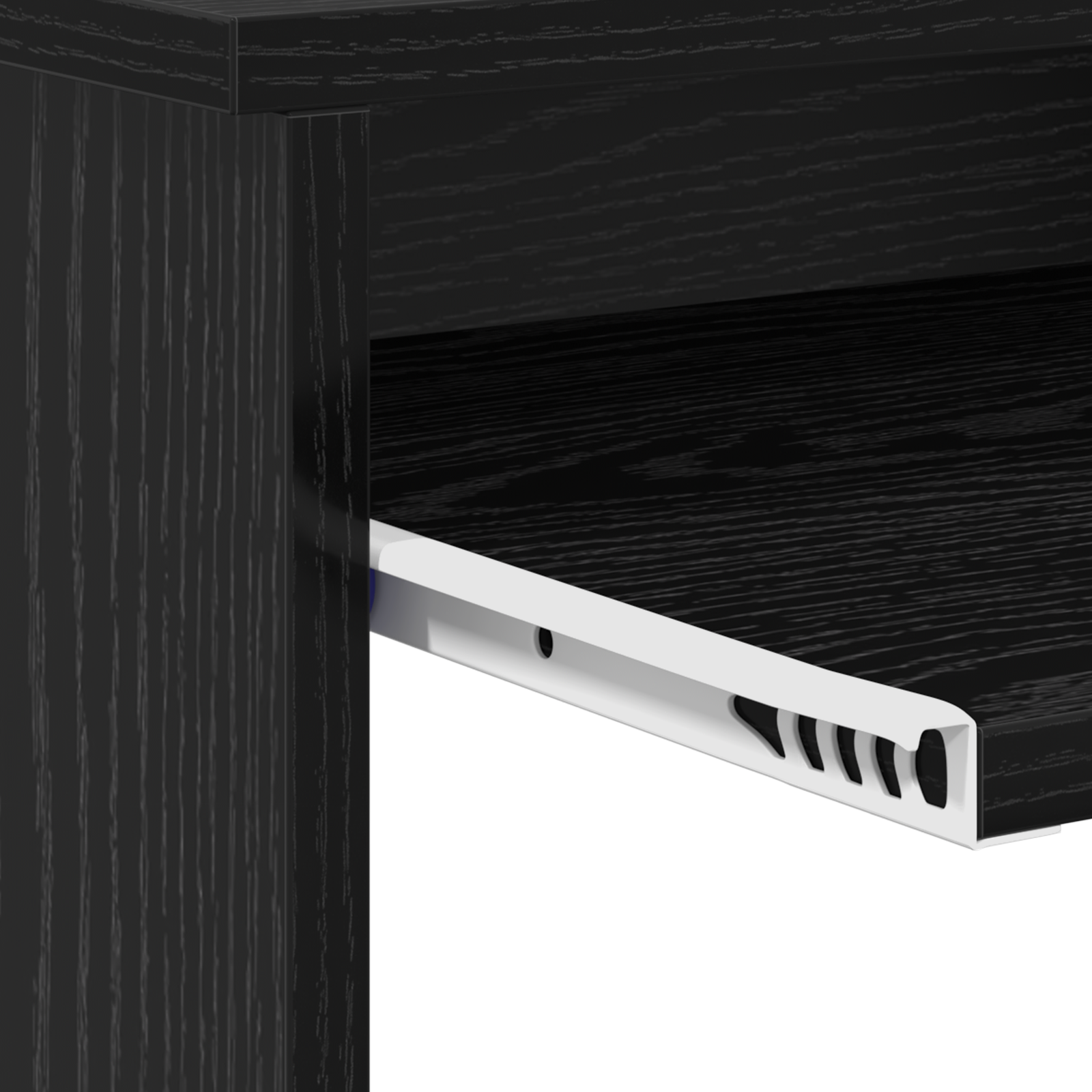 Desk with Storage Black Oak 120.5x44x88.5 cm Engineered Wood - Image 9