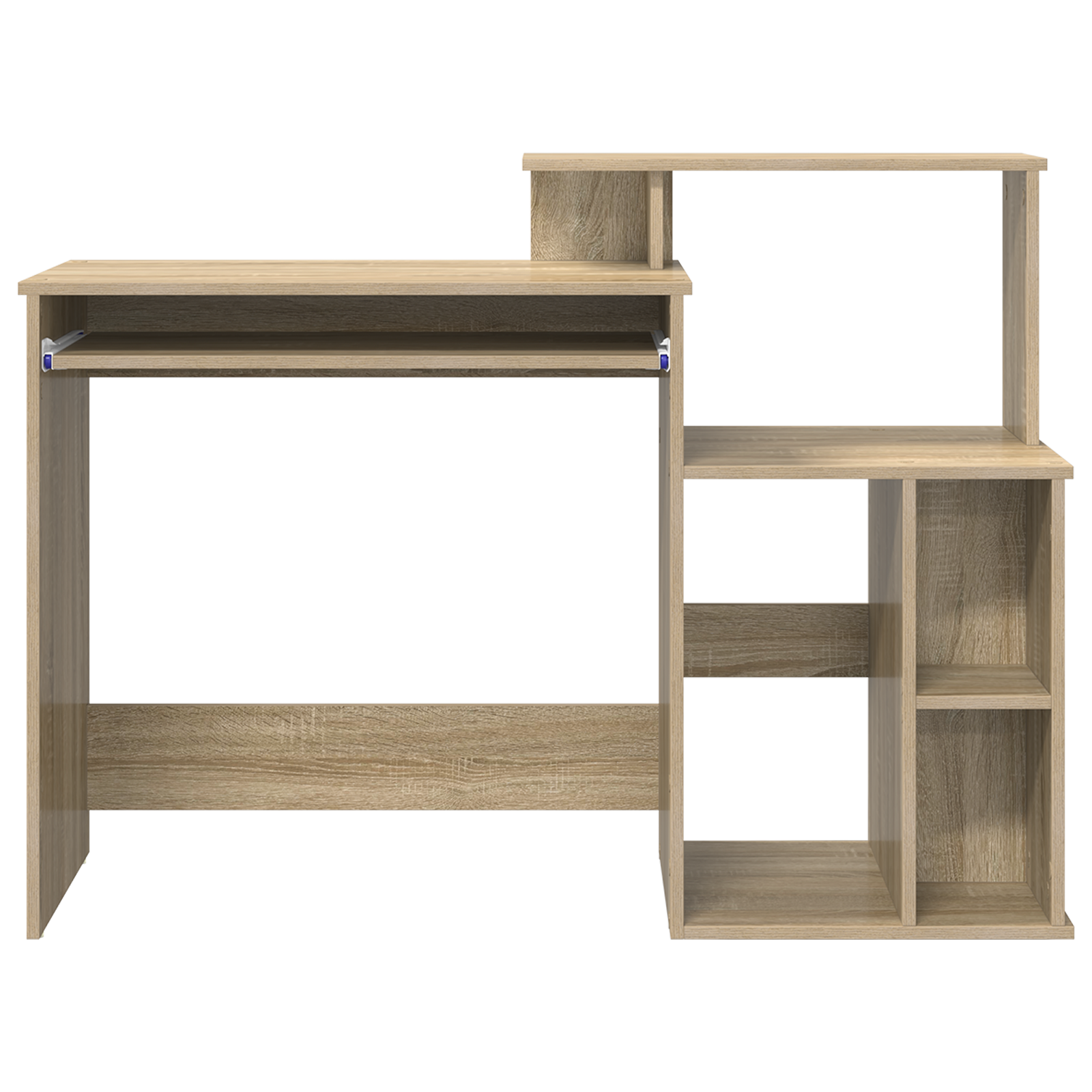 Desk with Storage Sonoma Oak 120.5x44x88.5 cm Engineered Wood - Image 5