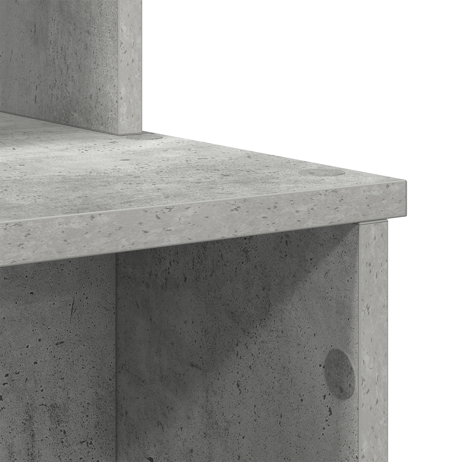 Desk with Storage Concrete Grey 120.5x44x88.5 cm Engineered Wood - Image 8