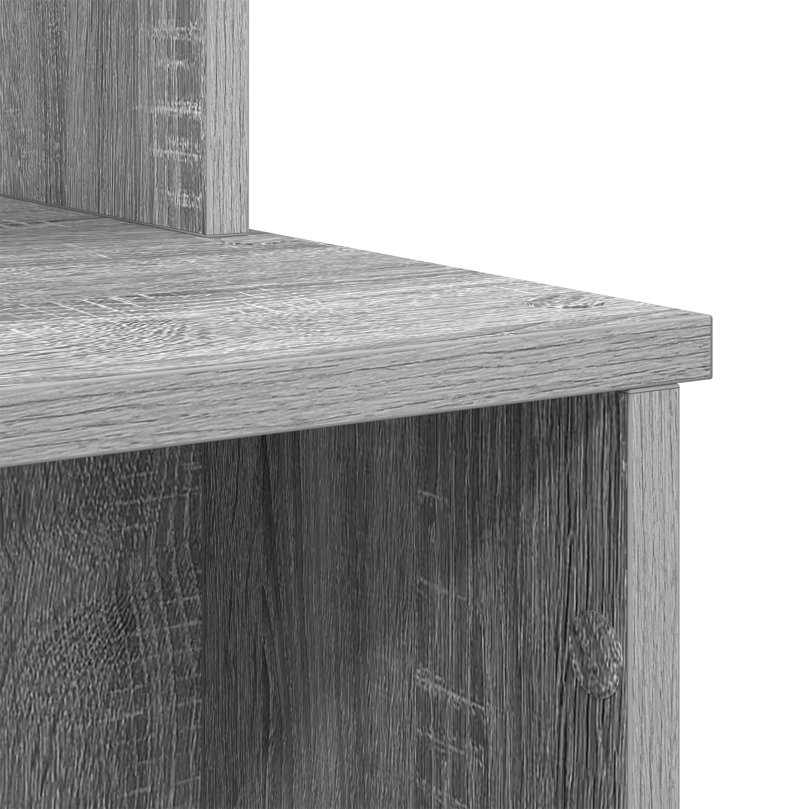 Desk with Storage Grey Sonoma 120.5x44x88.5 cm Engineered Wood - Image 8
