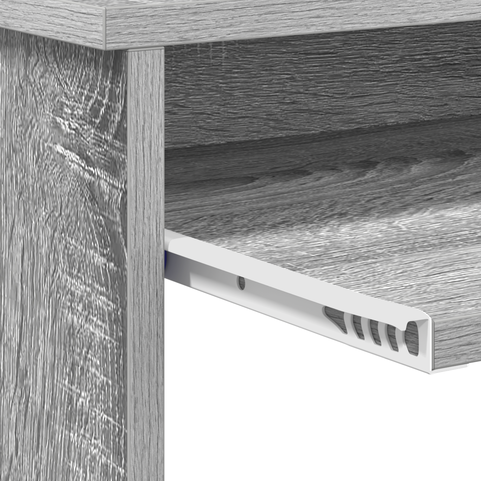 Desk with Storage Grey Sonoma 120.5x44x88.5 cm Engineered Wood - Image 9