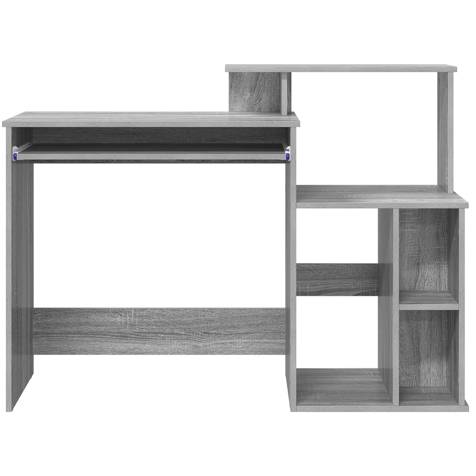 Desk with Storage Grey Sonoma 120.5x44x88.5 cm Engineered Wood - Image 5