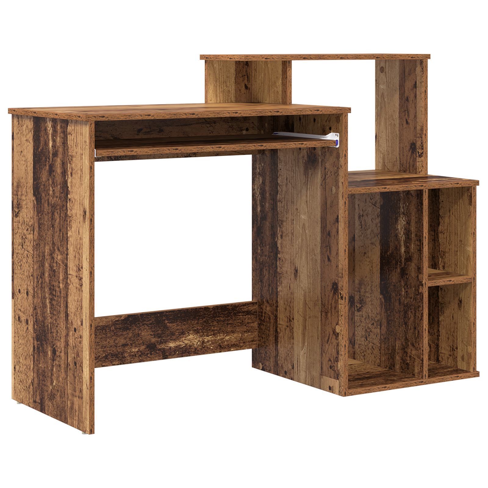 Desk with Storage Old Wood 120.5x44x88.5 cm Engineered Wood - Image 2