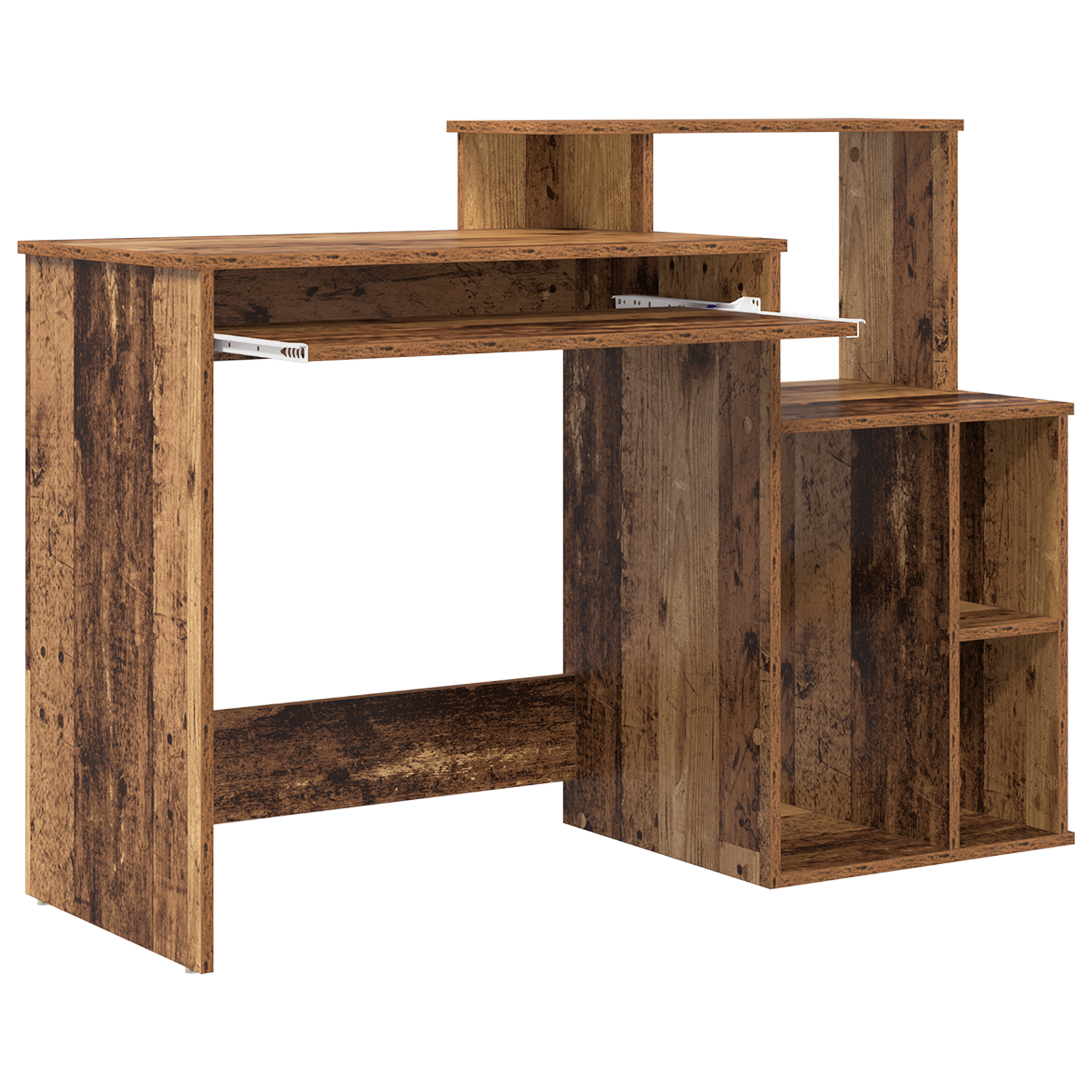 Desk with Storage Old Wood 120.5x44x88.5 cm Engineered Wood - Image 4