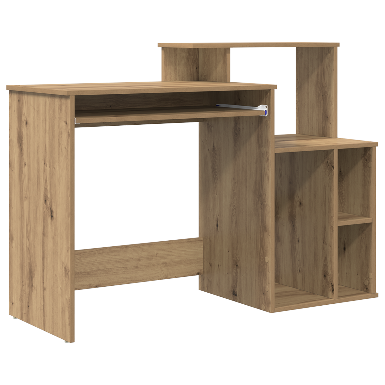 Desk with Storage Artisan Oak 120.5x44x88.5 cm Engineered Wood - Image 2
