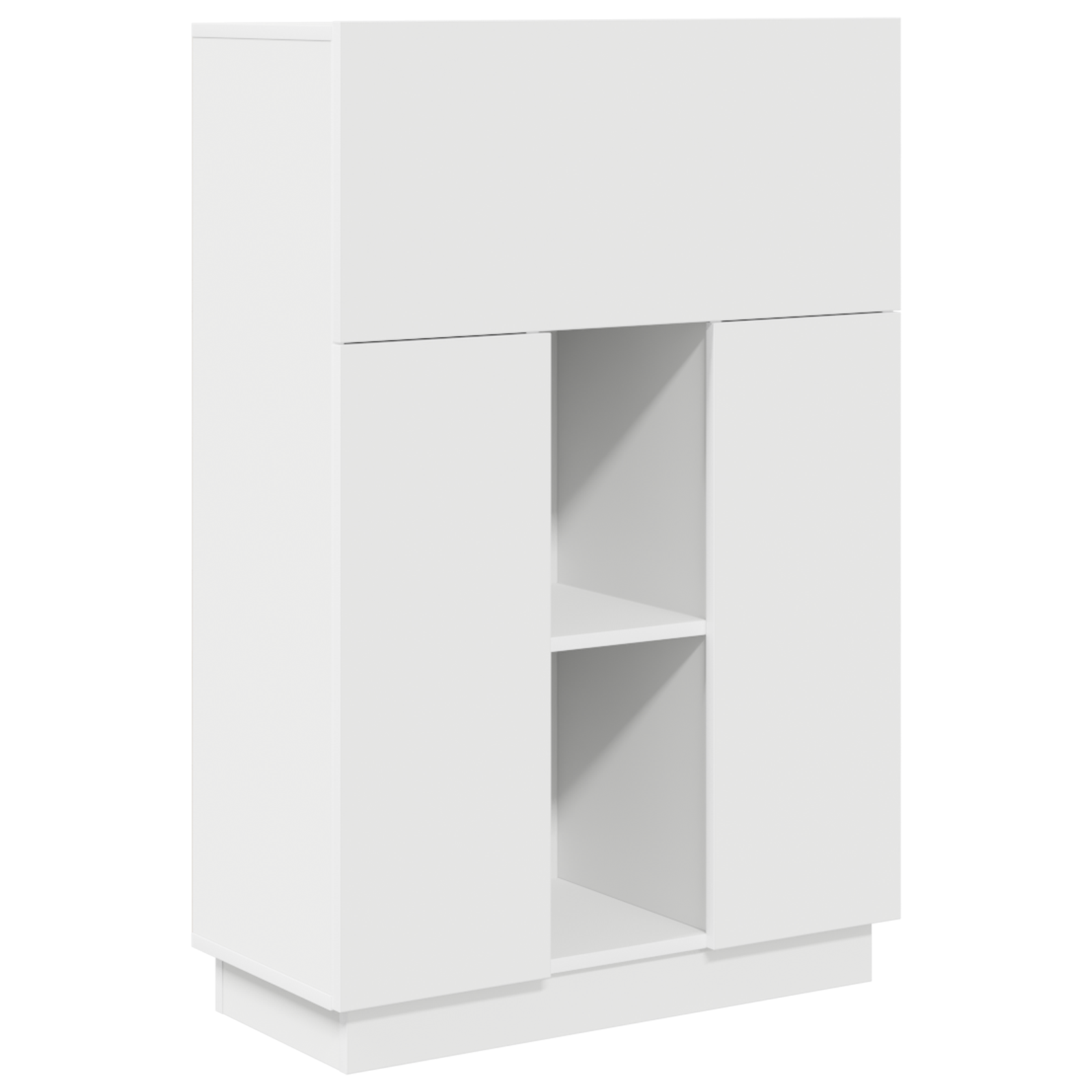 White Writing Desk White Engineered Wood Medium - Image 2