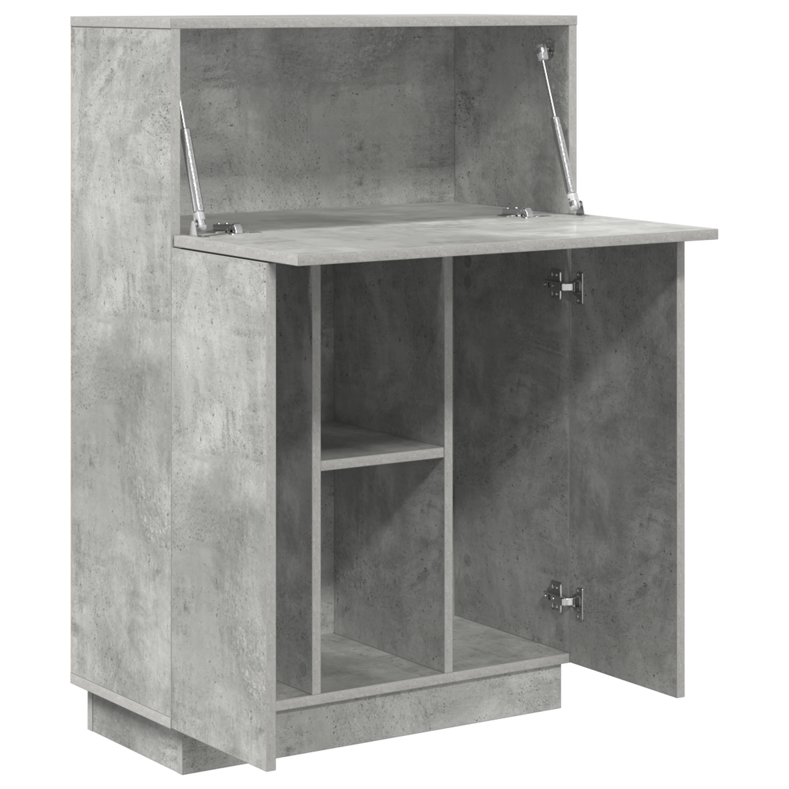 Concrete Grey Desk Concrete grey Engineered wood Standard Storage - Image 4