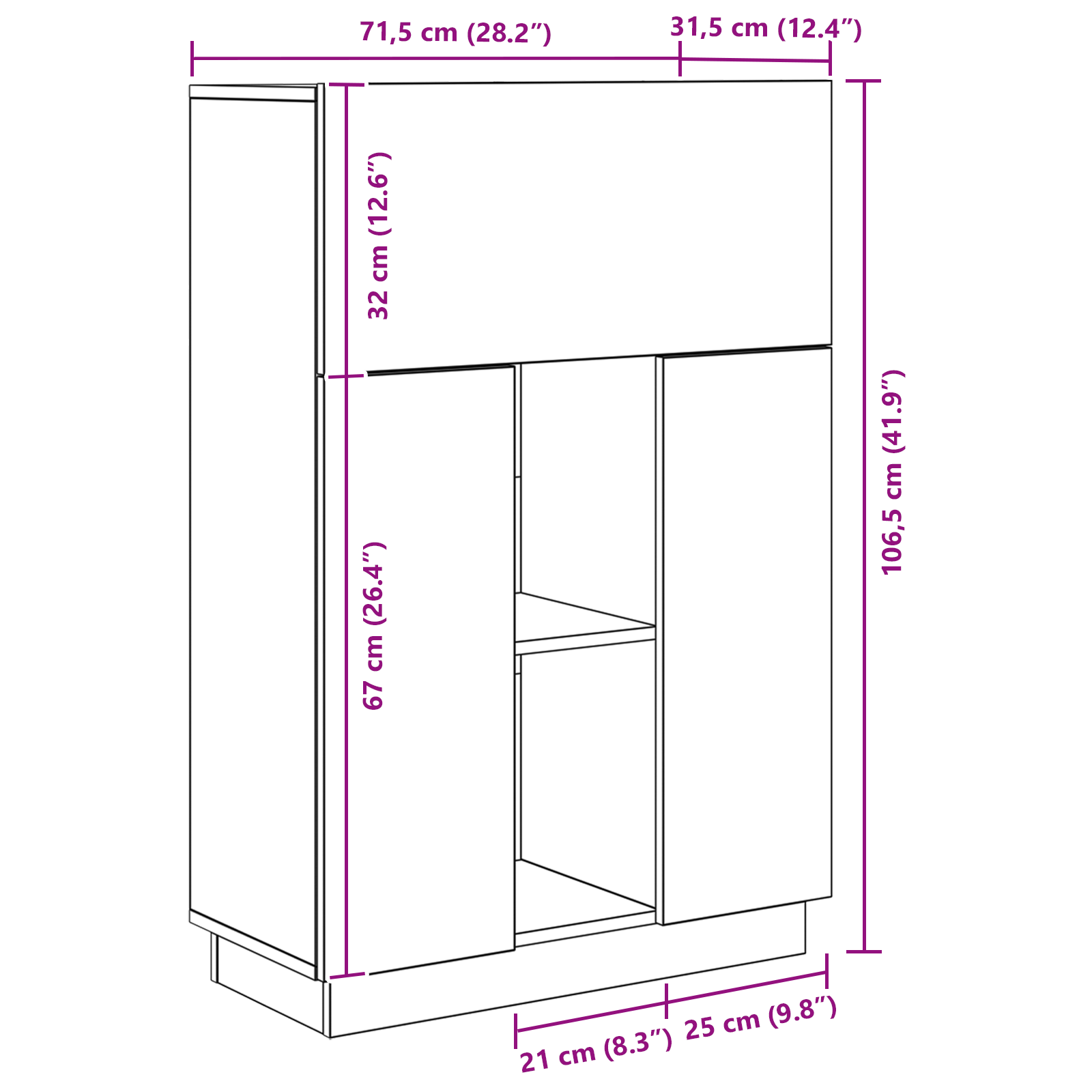 Concrete Grey Desk Concrete grey Engineered wood Standard Storage - Image 9