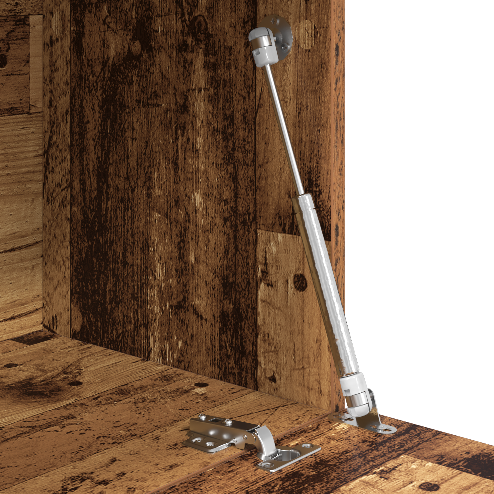 Brown Writing Desk Old wood Engineered wood Medium - Image 8