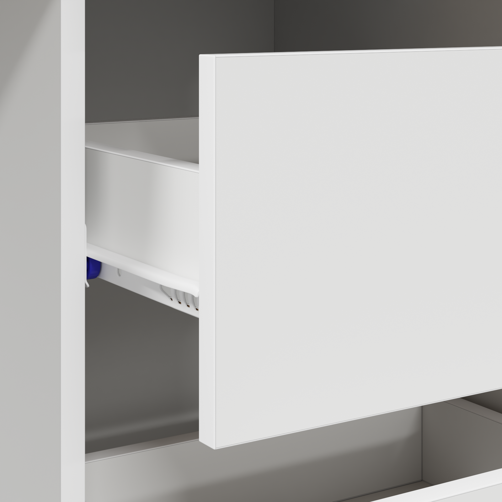 White Writing Desk White MDF Medium Storage White Writing Desk - Image 8