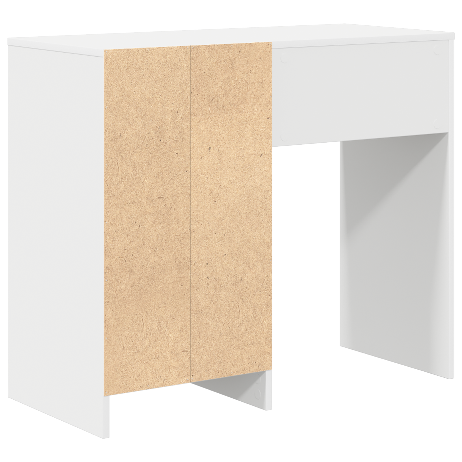 White Writing Desk White MDF Medium Storage White Writing Desk - Image 7