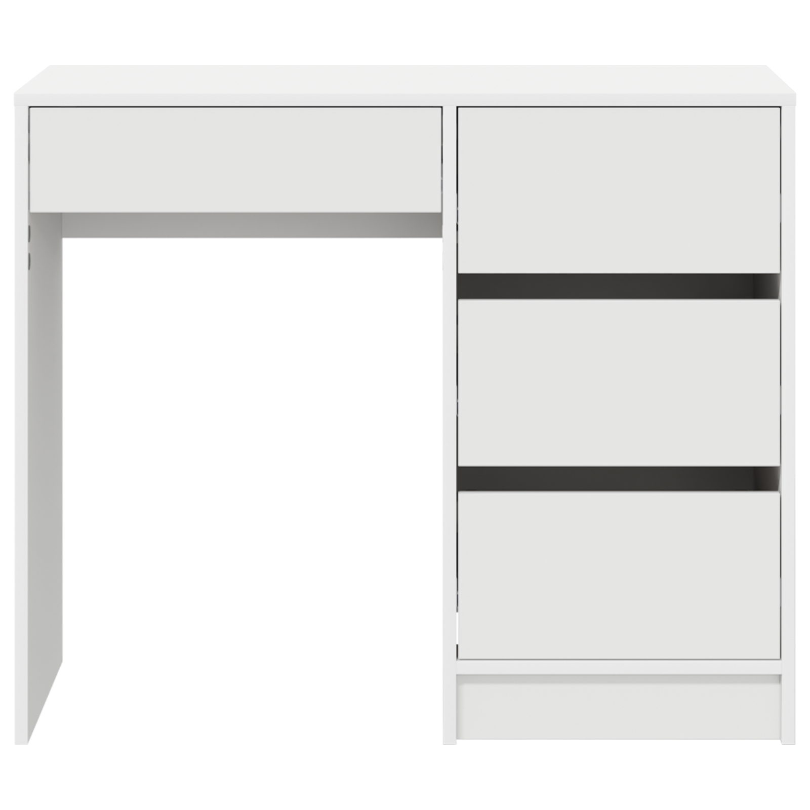 White Writing Desk White MDF Medium Storage White Writing Desk - Image 5