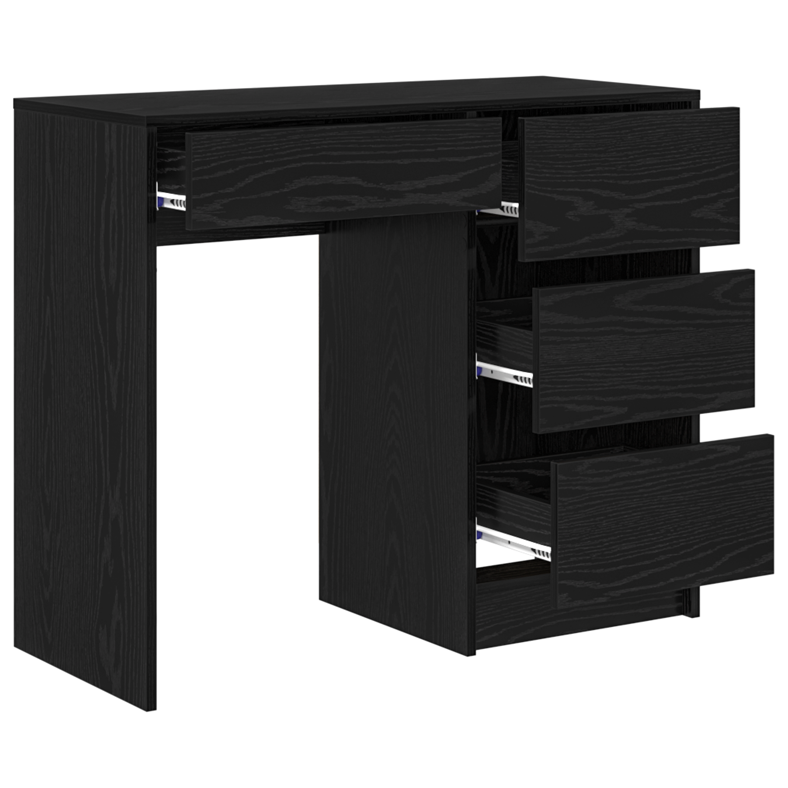 Black Oak Writing Desk Black oak Particle board, laminate Compact - Image 4