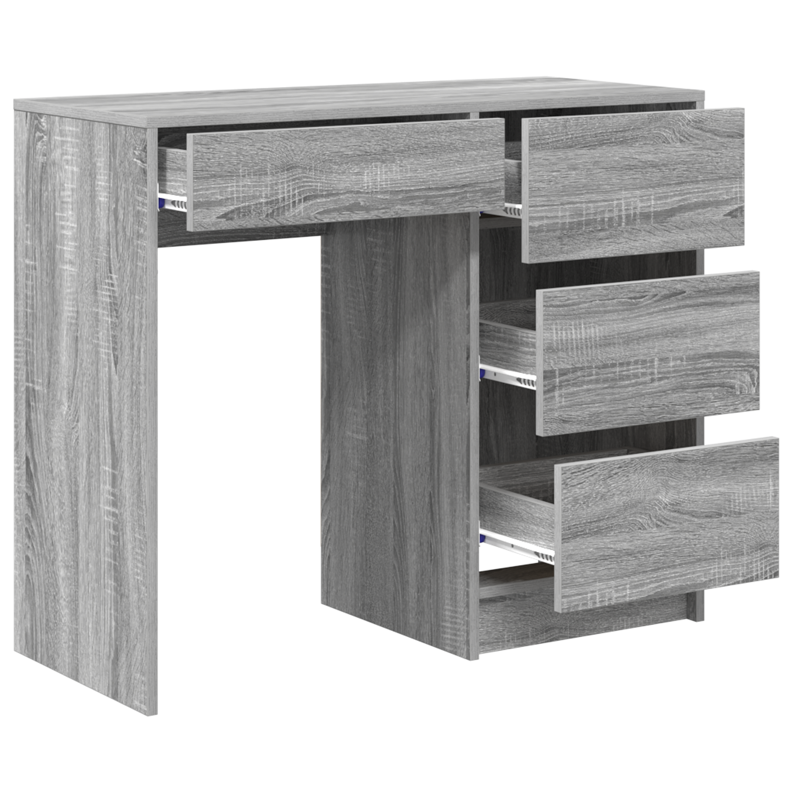 Grey Writing Desk Grey Sonoma Engineered Wood Medium Storage - Image 4