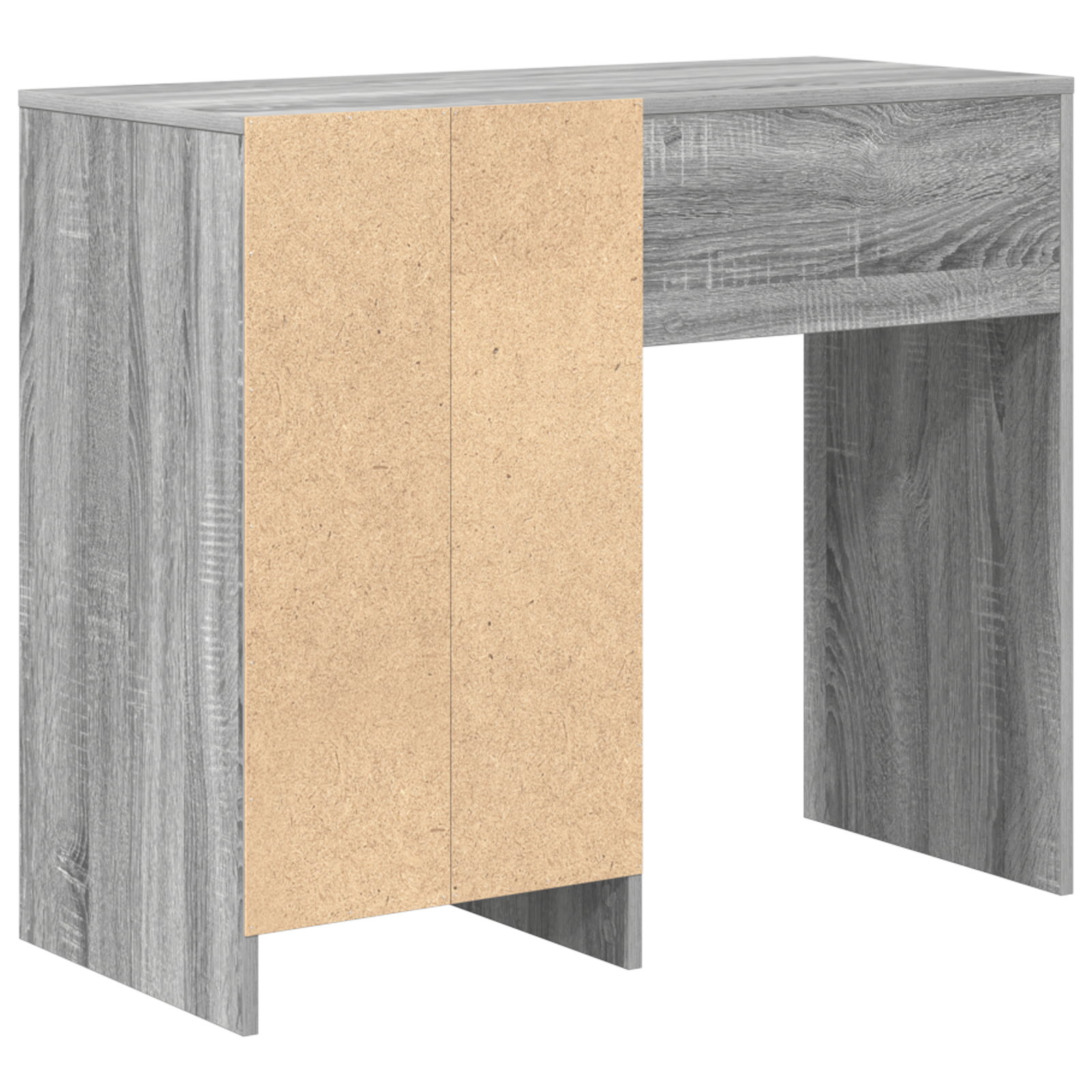 Grey Writing Desk Grey Sonoma Engineered Wood Medium Storage - Image 7