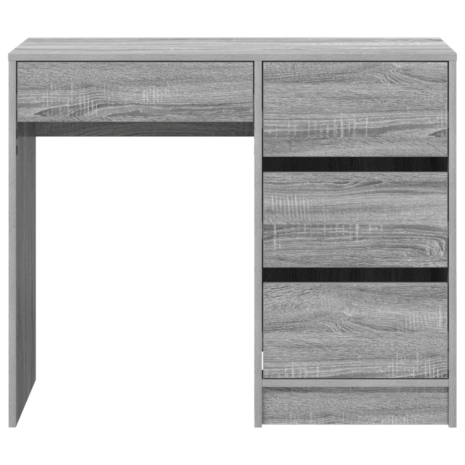 Grey Writing Desk Grey Sonoma Engineered Wood Medium Storage - Image 5
