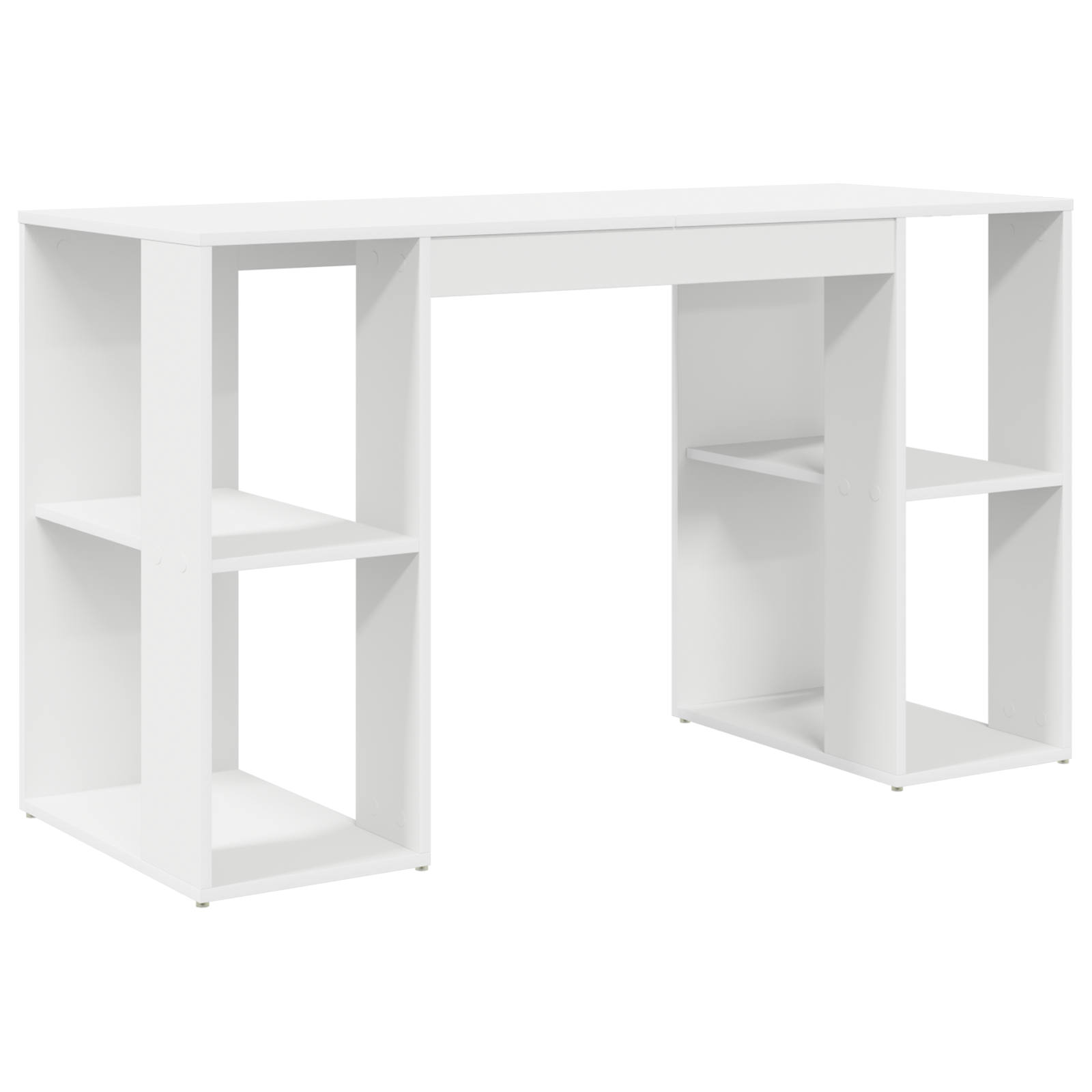 White Computer Desk White Particle board Medium Storage - Image 2