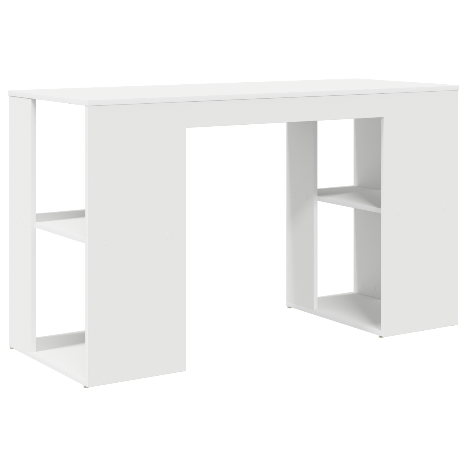 White Computer Desk White Particle board Medium Storage - Image 6