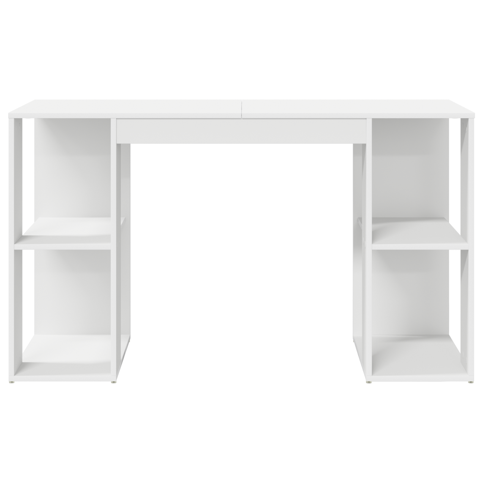 White Computer Desk White Particle board Medium Storage - Image 4