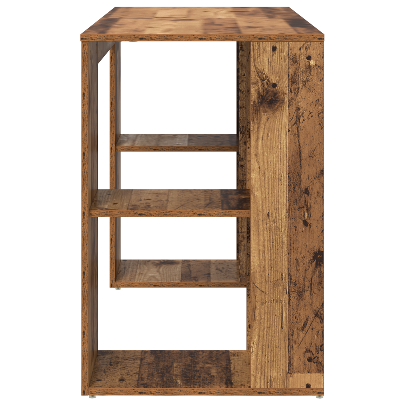 Brown Writing Desk Old Wood Solid Reclaimed Wood Standard - Image 5