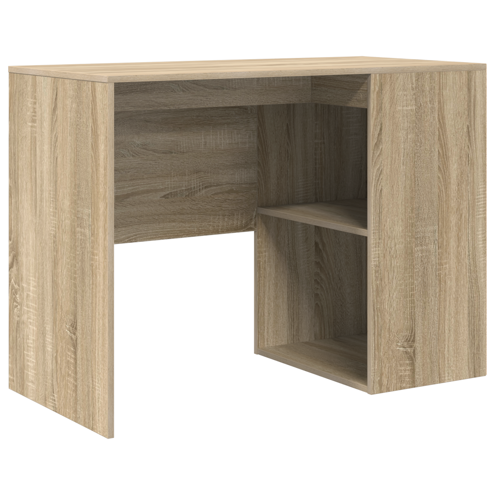 Writing Desk Sonoma oak Particle board Small Sonoma Oak Desk - Image 2