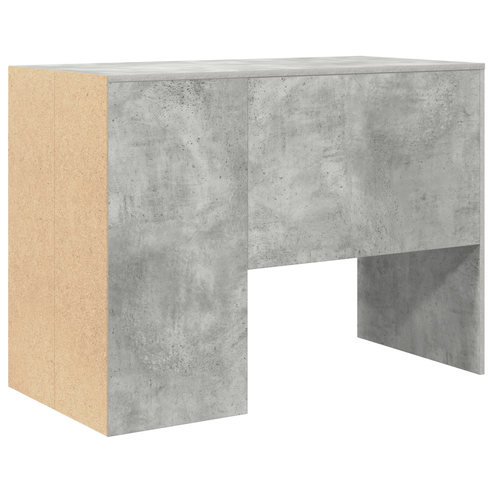 Writing Desk Concrete grey Wood composite Compact Storage - Image 6