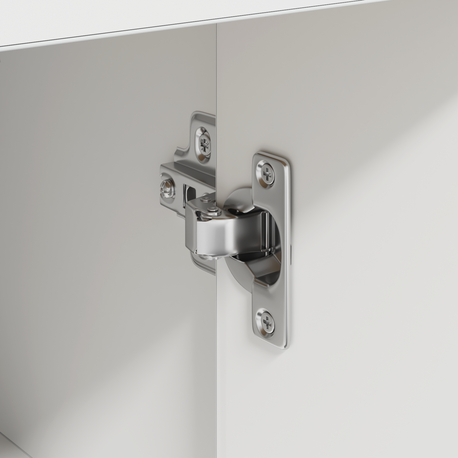 White Storage Cabinet White MDF Compact Storage Storage Cabinet - Image 9