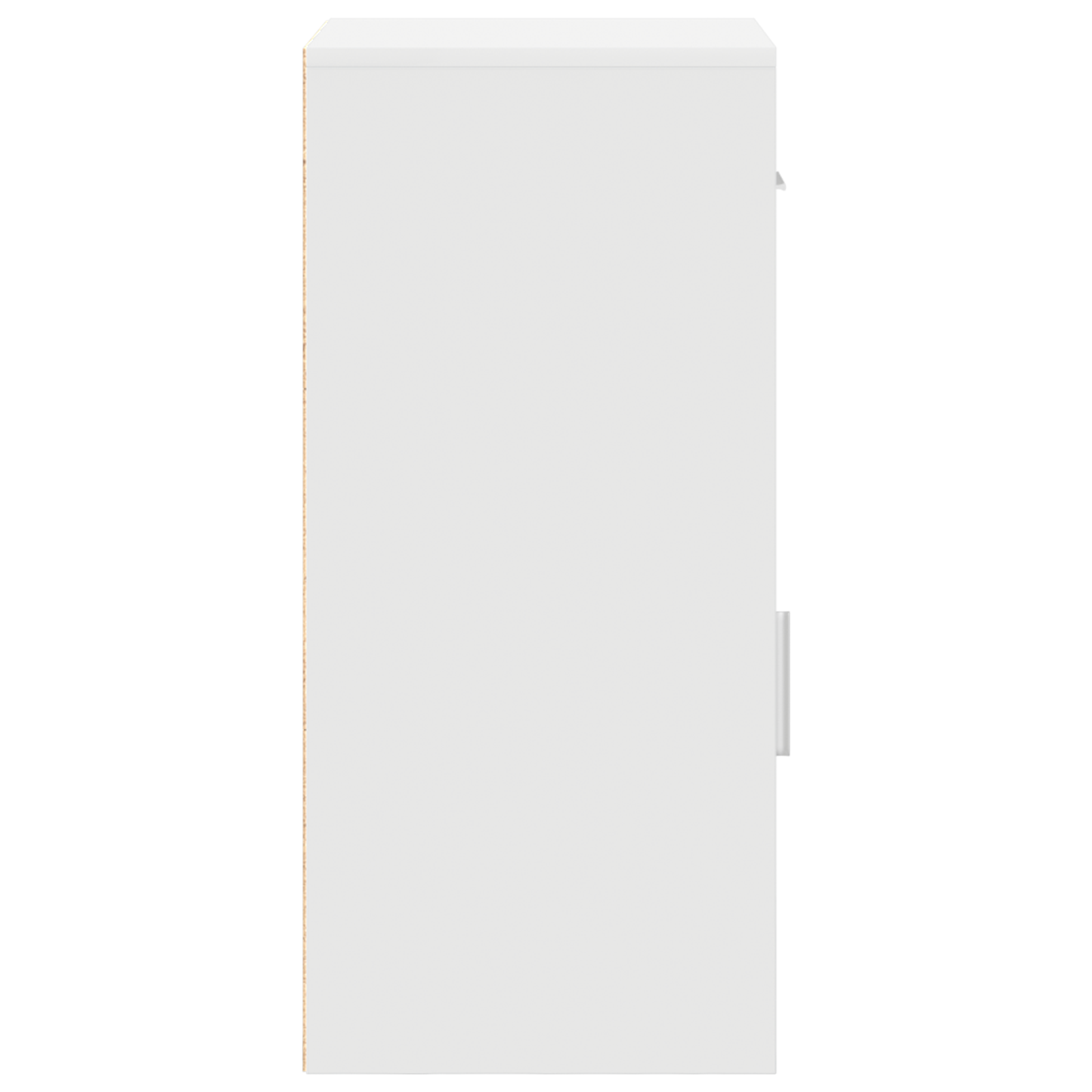 White Storage Cabinet White MDF Compact Storage Storage Cabinet - Image 6