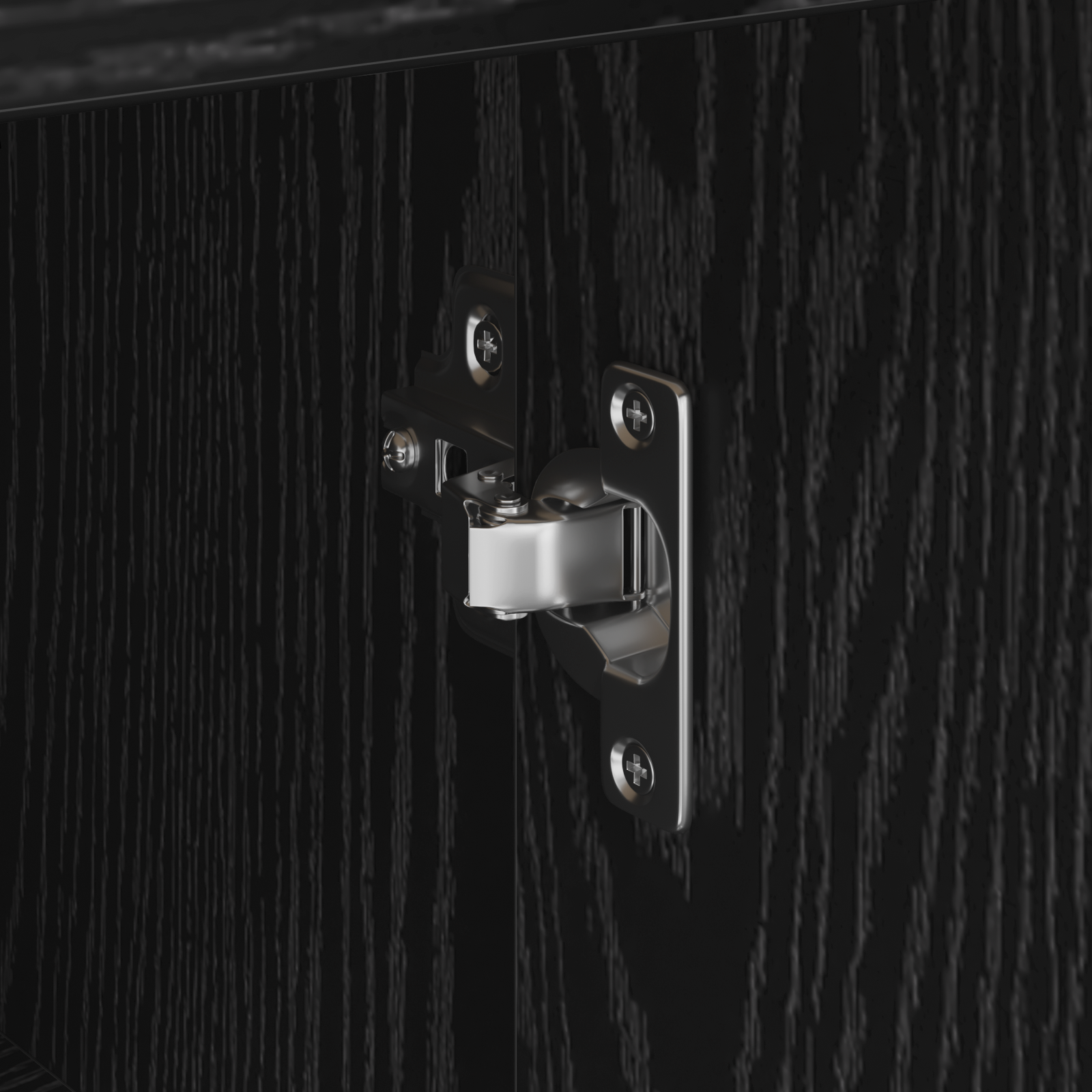 Black Oak Storage Cabinet Black Oak MDF with Black Oak Veneer - Image 9