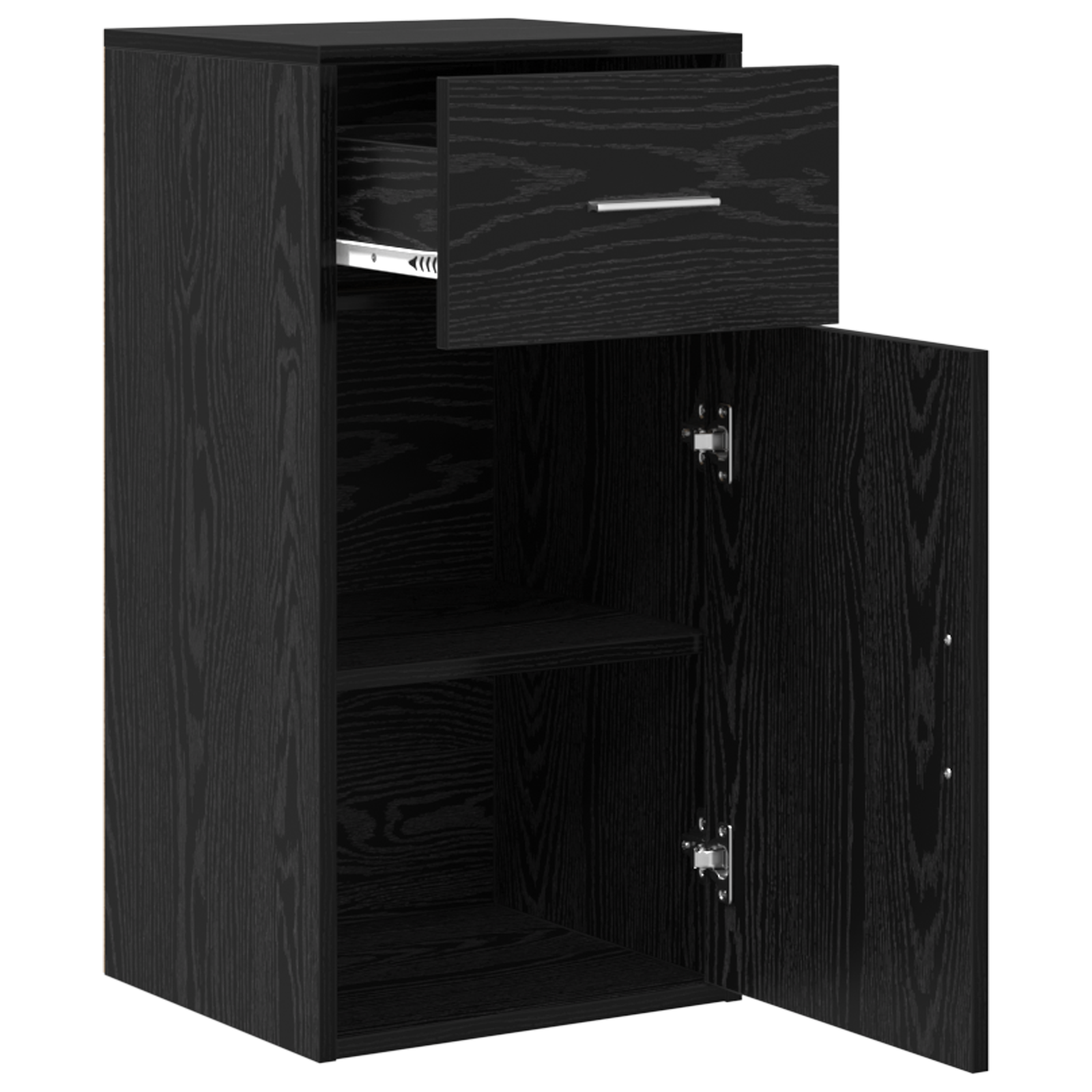 Black Oak Storage Cabinet Black Oak MDF with Black Oak Veneer - Image 4