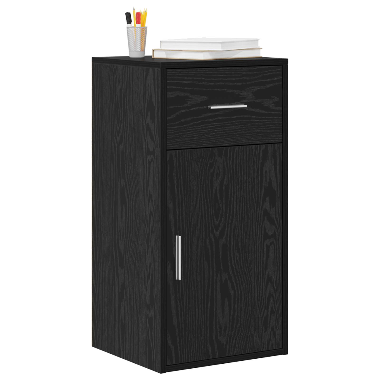 Black Oak Storage Cabinet Black Oak MDF with Black Oak Veneer - Image 3
